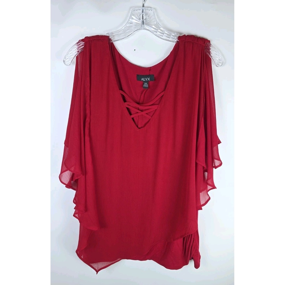 ALYX Roman Women's Red Overlay Top Size XXL